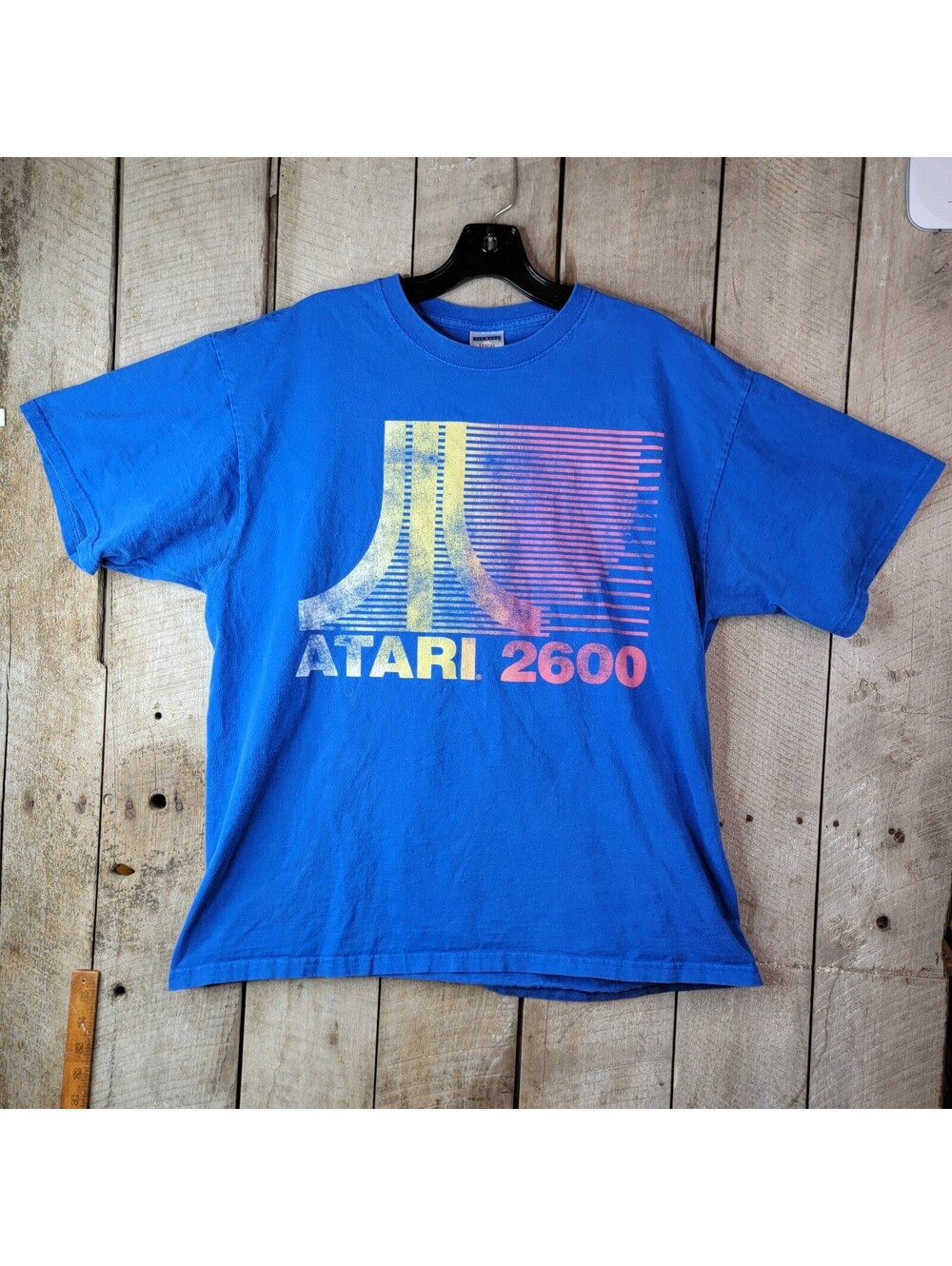 Atari 2600 T Shirt Mens XL Blue Retro Gaming Graphic Tee Jerzees